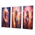 thumbnail image 3 of Designart "Sensual Cabaret Dancer in Pink V" Fashion Woman Wall Art Set Of 3 - Glam Pink Gallery Wall Set For Home Decor, 3 of 6