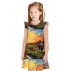 thumbnail image 1 of Fotbe Oil Painting Style Pasture Cow Vestido de Dormir para Niñas de 3 a 10 Años, Mangas Cortas, Estilo Princesa, Pijama Camisón con Mangas Voladas-XX-Large, 1 of 6
