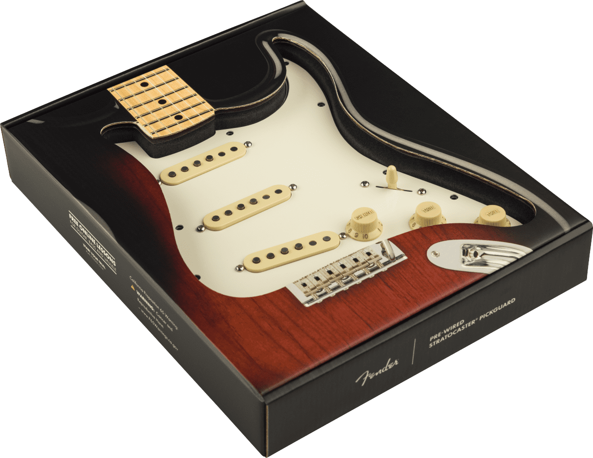 Fender Pure Vintage '59 w/RWRP Midde Pre-Wired Strat Pickguard, 11-Hole, Parchment
