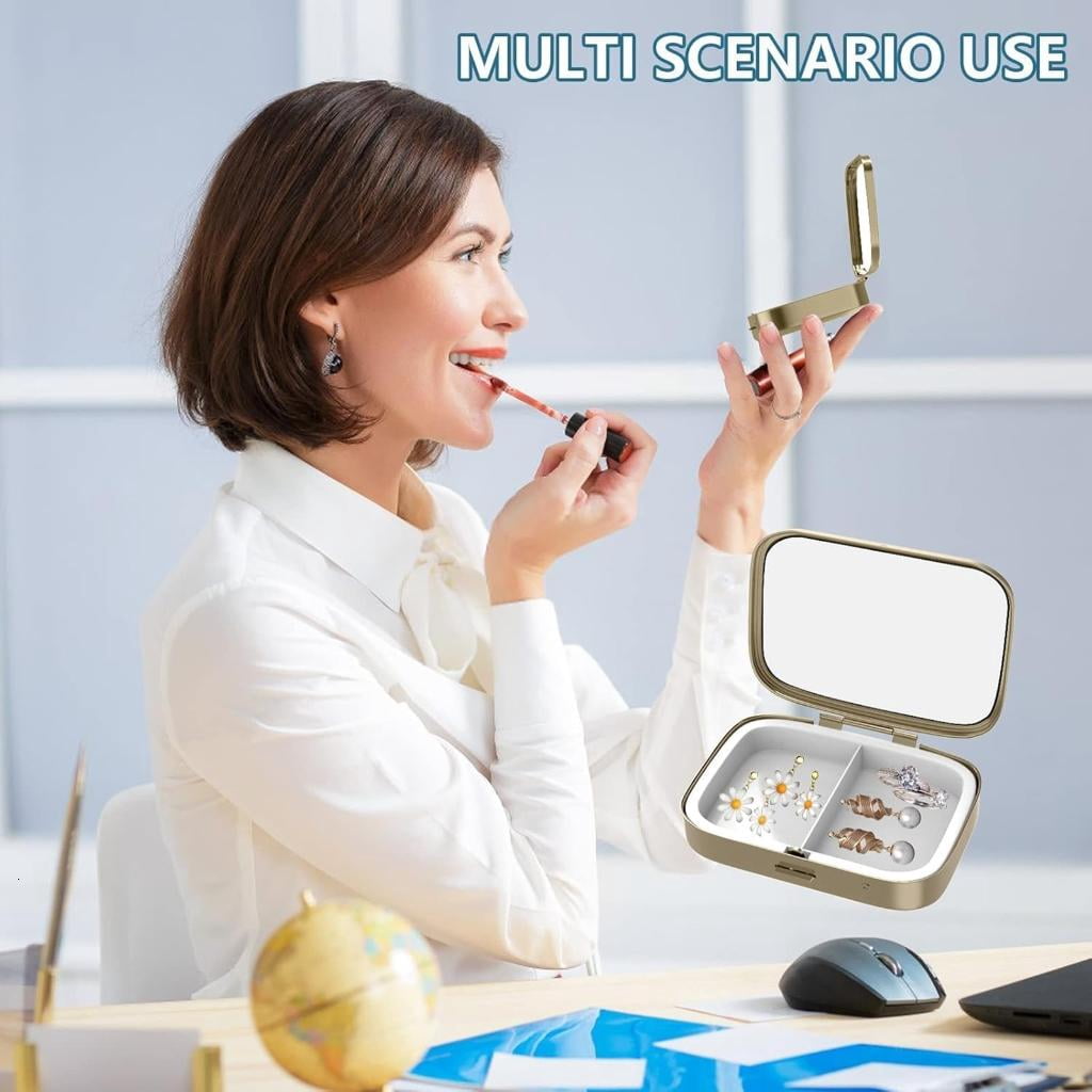 HannLk Metal Pills Organizers Portable Decorative Storage Case for Jewelry Vitamins