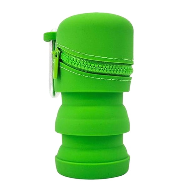 Caja para Moscas de Pesca con Mosca, Plegable, de Silicona, con Cremallera, Portátil, Multifuncional, con Anzuelo, Accesorios de Pesca, Color Verde.