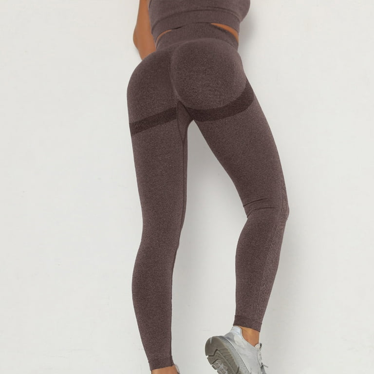 Bouanq Scrunch Butt Lifting Seamless Leggings for Women Tummy Control High  Waisted Vital Yoga Pants Gym Workout Legging Tights