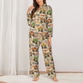 thumbnail image 2 of Fotbe Animal Truck Pattern Long Sleeve Pajama Set for Women,Sleepwear Set,2-piece Loungewear Set,Soft PJs Comfy Nightwear with Pockets -, 2 of 7