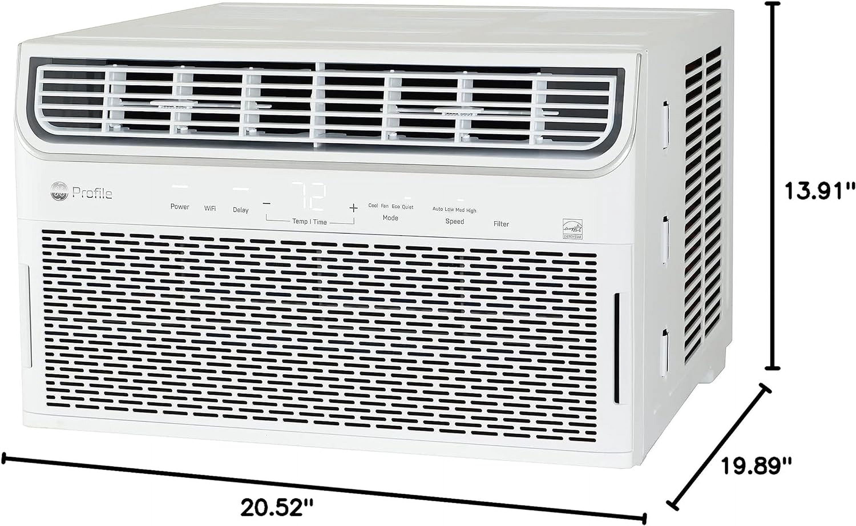 GE 12,000 BTU 110V Smart Window-Mounted Air Conditioner with Wi-Fi
