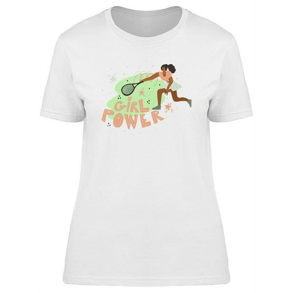 Tennis Girl Power T-Shirt Women -Image by Shutterstock, Female 3X-Large