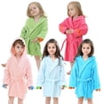 thumbnail image 3 of Bata de algodón para bebé, Toalla de baño, sudaderas con capucha de dibujos animados, ropa de dormir infantil, manta de baño, albornoz suave, pijamas para niños, 3 of 4