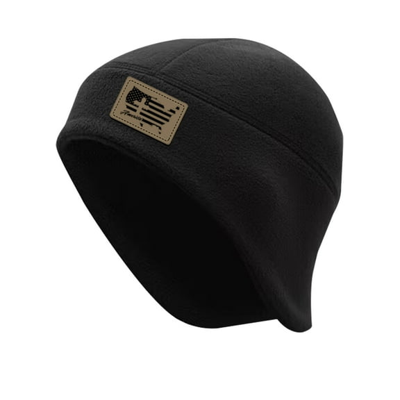 Black Winter Unisex Velvet Skull Caps Beanie Head Cap Hats for Men Comfortable 1Pack