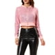 thumbnail image 5 of CHAQUETA BOMBER CORTA CON CREMALLERA Y LENTEJUELAS INSPIRADA EN CHIC PARA MUJERES XL ROSA, 5 of 7