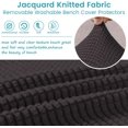 thumbnail image 6 of ABCISI Jacquard Dining Room Bench Covers, Soft Stretch Spandex Upholstered Slipcover, Removable Washable Cushion Slipcovers for Living Room, Bedroom, Kitchen(Dark Gray), 6 of 15
