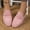 Pink, variant on Women's Wide Width Linen Mules, Slip-On Round Toe Soft Sole Casual Flat Shoes for All Seasons, Multi-Color