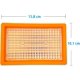 thumbnail image 1 of Piezas de repuesto de filtro para accesorios de aspiradora en seco y húmedo (2 piezas, amarillo) LingWen 9024715732606, 1 of 1