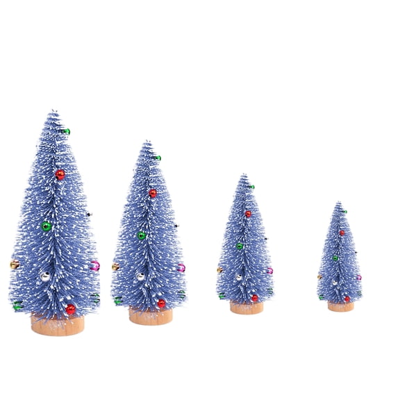 12pcs Desktop Miniature Pine Tree Tabletop Christmas Tree Small Pine Tree Mini Christmas Trees Christmas Decorations Decor Christmas Tree Toppers-You can going to grab a tray and line the trees up