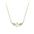 thumbnail image 1 of FcBaudy Collier pour Femmes, Bijoux pour Femmes, Collier Pendentif Aile d'Ange, Collier angle Diamant, 1 of 1