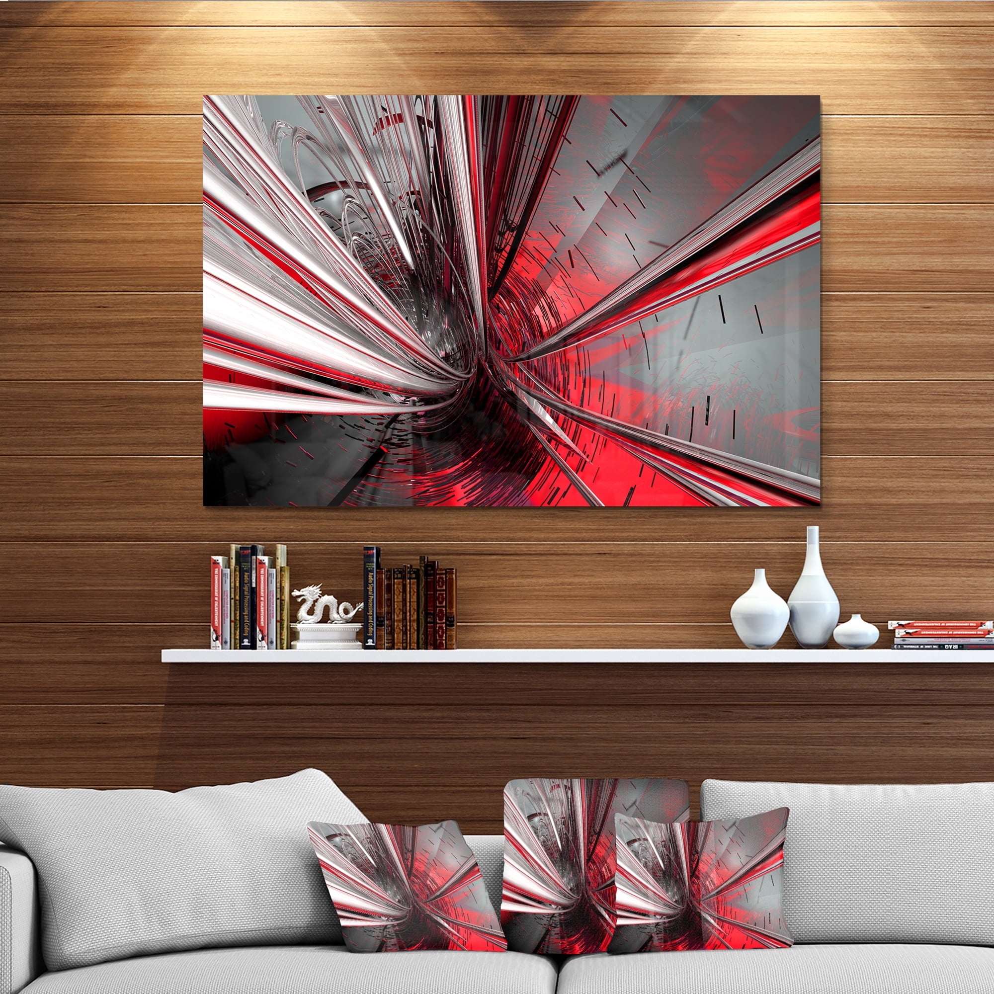 Designart 'Fractal 3D Deep into Middle ' Abstract Metal Wall Art
