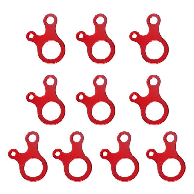Cuerda de viento Toystoory 10 piezas hebillas anudado rápido antideslizante rojo