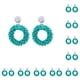 thumbnail image 2 of Sonducket Pendientes colgantes elegantes hechos a mano para mujer, ligeros e hipoalergénicos, elegantes pendientes colgantes azul turquesa azul turquesa 10Conjunto, 2 of 6