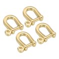 thumbnail image 1 of Unique Bargains D-Ring Shackle, 4 Pack 6mm Inner Width Solid Brass Screw Hook Small Bow Shackles, 1 of 5