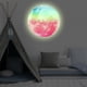 thumbnail image 3 of Etiqueta de la pared, 30 cm Forma de luna luminosa Etiqueta de la pared que brilla intensamente Decoración de la pared Diseño elevado, 3 of 8