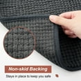 thumbnail image 3 of Evlmd Bathroom Rugs, Chenille Bath Rug, Soft Short Plush Bath Mat, Soft Shower Mat Water Absorbent Shower Mat, Quick Dry Machine Washable(Dark Gray, 20" x 32"), 3 of 6