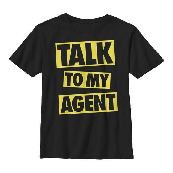 Boy's Lost Gods Talk to my Agent  Graphic Tee Black Large