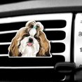thumbnail image 1 of WIRESTER Car Air Freshener Fragrance Vent Clip Interior Decoration for Cars with Lemon Scented Pad - Tri Color Shih Tzu Dog, 1 of 7
