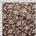 thumbnail image 4 of oneOone Cotton Poplin Twill Brown Fabric Floral Magnolia With Texture Sewing Craft Projects Fabric Prints By Yard 56 Inch Wide, 4 of 4