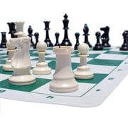 WE Games Tournament Chess Set with 20 inch Roll-Up Vinyl Chess Board with Carry Bag