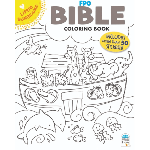 Bible Coloring Book with Stickers, 128 pages (Paperback)