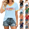 thumbnail image 6 of 2026 Germany Soccer Jersey for Women, V-Neck Short Sleeve Vintage Germany Soccer T'shirt, Slim Fit Sportswear Shirt for Weekend Tournament Casual Streetwear Daily Outfit (Blue, L), 6 of 6