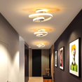 thumbnail image 2 of Modern Led Ceiling Lights, 18w Creative Spiral Ceiling Light, Warm White Metal Acrylic Chandelier, 2 of 5