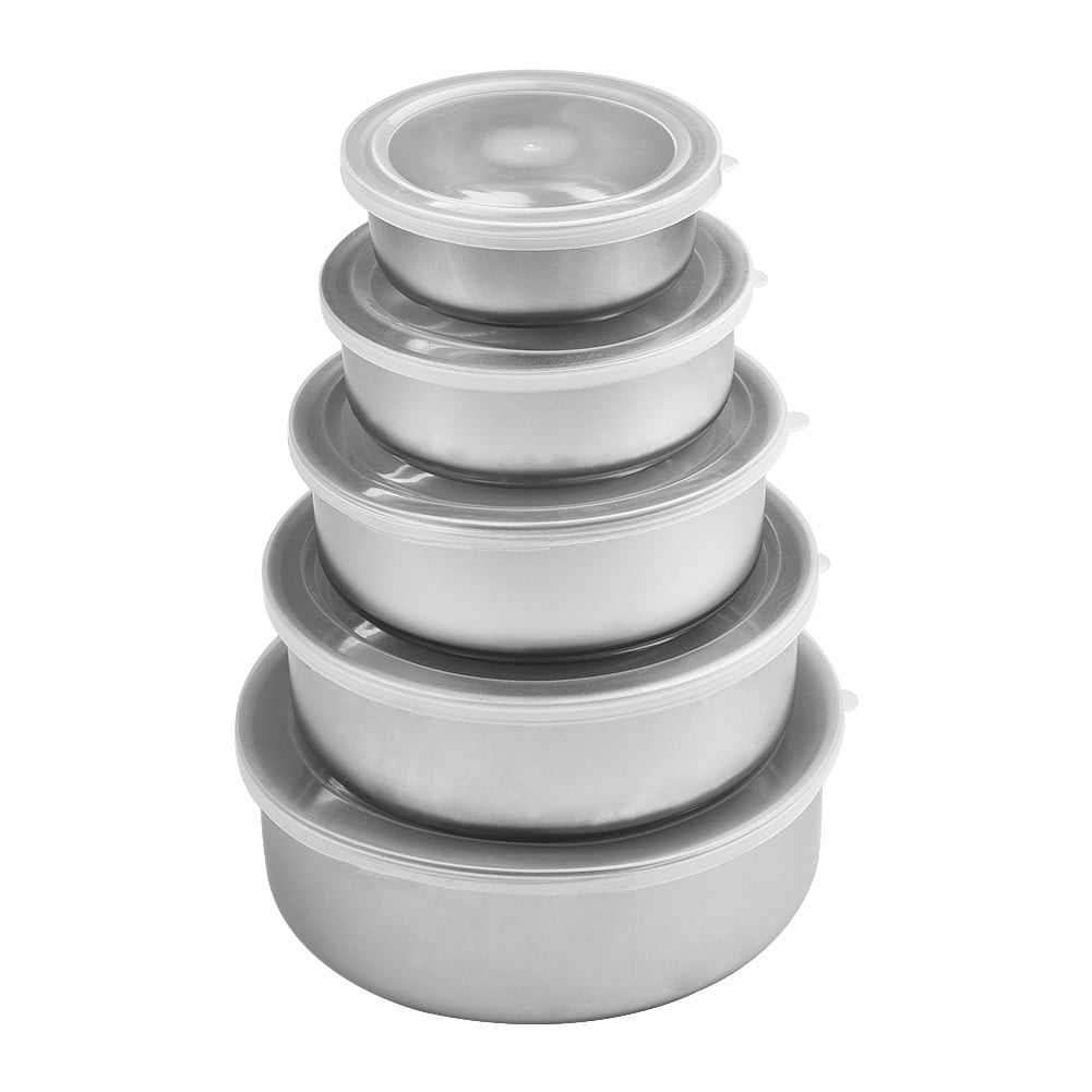 stainless steel mixing bowls with lids walmart