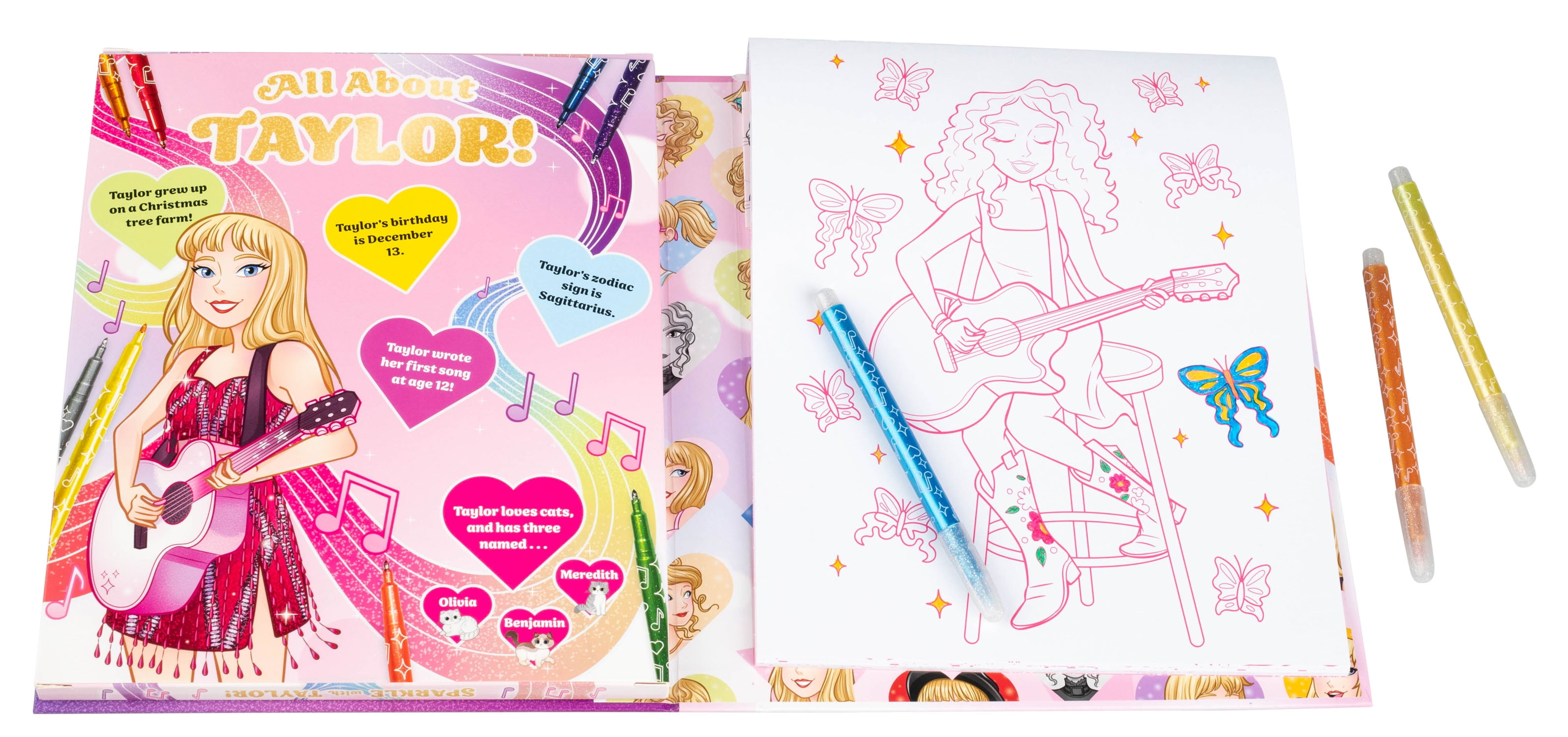 Sparkle with Taylor! a Glitter Coloring Kit, 64 pages (Hardcover)