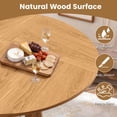 thumbnail image 6 of 47''Round Dining Table for 4-6, PAPROOS Large Wood Kitchen Table, Dining Room Table with Thickened Wooden Tabletop, Circle Dinning Table Dinner Table for Kitchen Dining Room, Oak(Only Table), 6 of 7