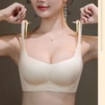 thumbnail image 4 of WCMZJ Seamless Bras Full Coverage Wireless Push Up Bra for Women No Underwire Comfort V Neck Bralettes with Support Beige XL, 4 of 9