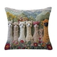 thumbnail image 2 of Soft 3D Alpaca Print Pillow Cover with Hidden Zipper - Flock Fabric Decorative Cushion Case for Sofa and Living Room, 2 of 6