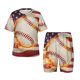 thumbnail image 1 of Fotbe Baseball Ball With Flag Pijama Estampada de 2 Piezas para Niños – Ropa de Dormir de Manga Corta Cómoda para Niños y Niñas, Camiseta y Shorts de Algodón-Medium, 1 of 6