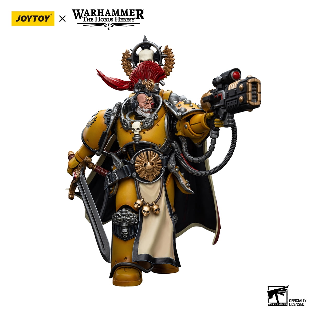 JOYTOY Warhammer 40K Imperial Fists Legion Praetor with Power Sword Collection Model