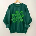 thumbnail image 2 of Womens St Patricks Day Tops Four Leaf Clover Shirt Crewneck Cute Sweatshirt Irish Long Sleeve Shirts Green St Patricks Day Shirt Women, 2 of 3