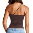 thumbnail image 5 of Erwazi Women's One Shoulder Tops Solid Sleeveless Tank Top Casual Summer Trendy Daily Wear, 5 of 7