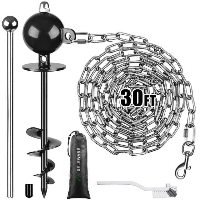 Cadena SELEWARE con amarre para perros de 9 m para perros de hasta 45 kg