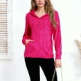 thumbnail image 2 of RXMEKW Chandails d'Automne pour Femmes, Haut à Capuche Raglan Uni à Manches Longues pour Femmes, 2 of 6