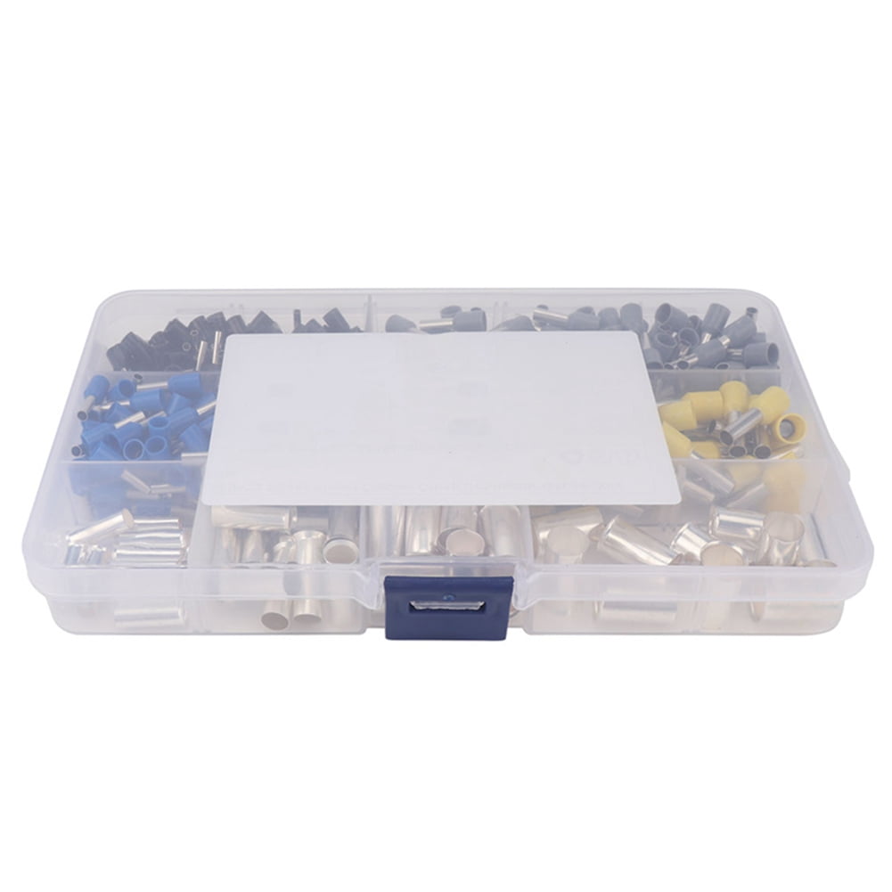 390Pcs AWG (2 4 6 8 10 12 14 16) Wire Ferrules Kits Crimp Terminal Connector Sleeves Crimping Tool