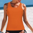 thumbnail image 2 of Buigttklop Tankini Swimsuits for Women,Women Classic Print High Neck Tops Bathing Suit Tops for Tank Tops Swimsuits, 2 of 5
