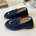 thumbnail image 2 of Dakaela Toddler Boys Girls Loafers Little Kids Slip on Oxford Dress Flats Casual Boat Walking Shoes School Uniform Moccasin 6 10 12 18 Months 3T 4T 5T Blue Size 6, 2 of 7
