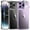A-Crystal Clear, variant on [5 in 1] for iPhone 14 Pro Case Clear, [Not Yellowing] with 2X Tempered Glass Screen Protector   2X Camera Lens Protector, [Military Grade Drop Protection] Shockproof Slim Phone Case 6.1 Inch