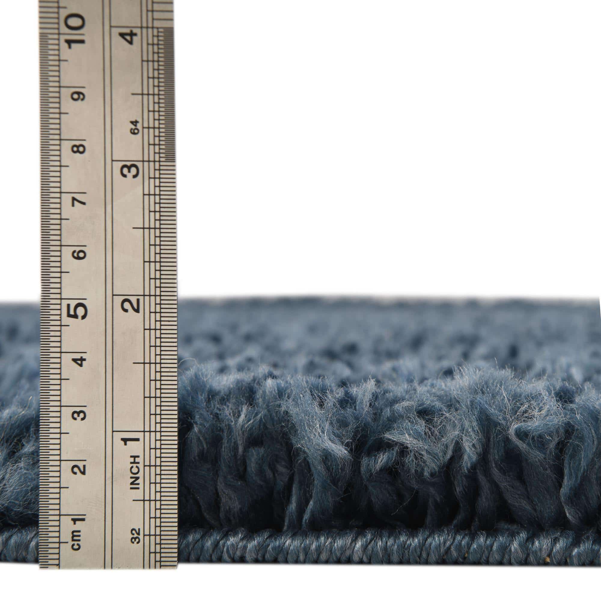 Unique Loom Davos Shag Rug Marine Blue 10' Square Solid Comfort Perfect For Dining Room Living Room Bed Room Kids Room - image 4 of 8