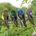 thumbnail image 2 of Ksopiavobs 4pcs Mixed Colors Artificial Feathered Birds 6inch Clip on Sparrow Bird Ornaments for Christmas Tree Decoration Wreath Craft Garden Home Decor Party Accessories, 2 of 6