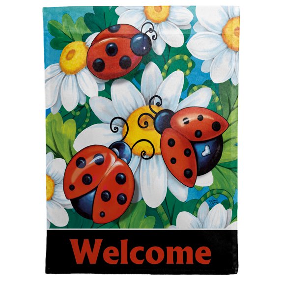 Lovely Ladybugs Garden Flag by Ashton