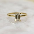 thumbnail image 4 of SOLITAIRE JEWELS 0.90CT Emerald Cut Moissanite Diamond Hidden Halo Engagement Solitaire Ring for Women Solid 14k Yellow Gold, 14k Yellow Gold Solitaire Ring, 4 of 6