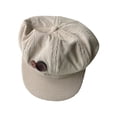 thumbnail image 4 of Umfun Women's Winter Newsboy Hat Corduroy Cabbie Cap with Decorative Patch Faux Leather Snap Elastic Back Warm Fall Cold Weather Vintage Casual Hats for Daily Commute Outdoor Travel, 4 of 8